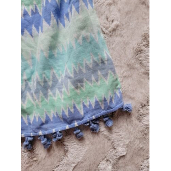 Sail To Sable 100% Cotton Off Shoulder Fringe Tassel Accent Blouse Size XXS - Picture 7 of 12